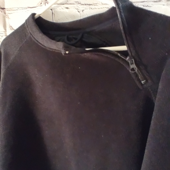 Aigle Pullover Polartec Black Zip Shoulder Fleece XL - Picture 3 of 12